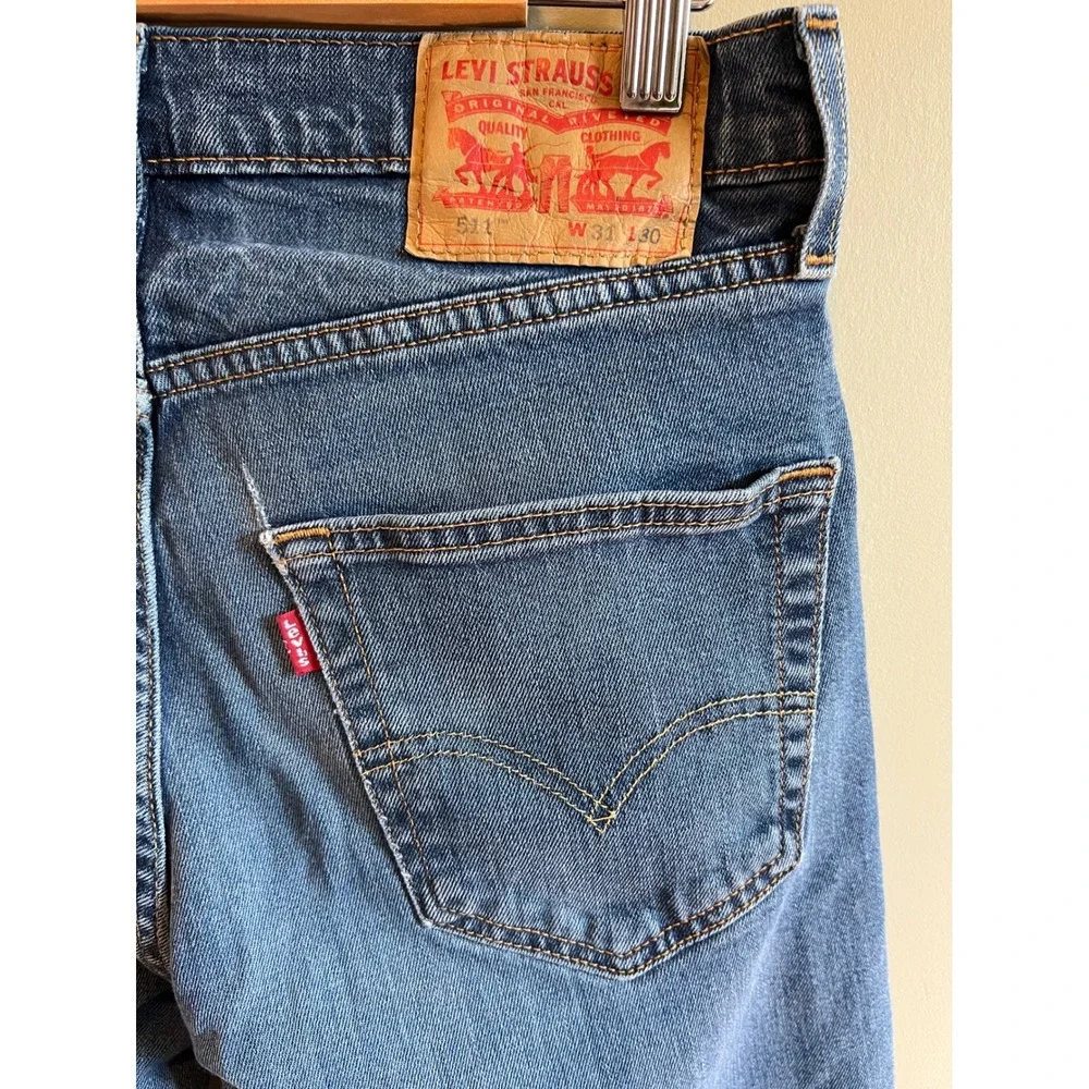 Levis‎ 511 Jeans 31x30 Medium Wash Blue Denim